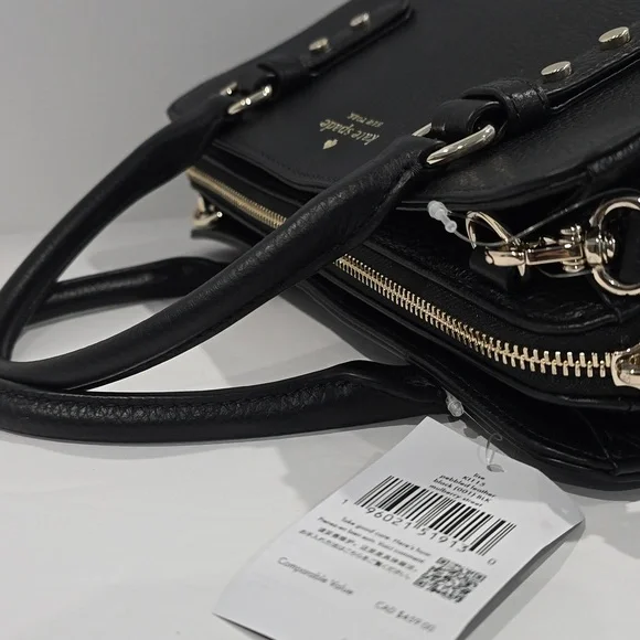 NWT ✅ KATE SPADE Mulberry Street Lise Leather Satchel BLACK KI115 ✨ NWT - Picture 13 of 16